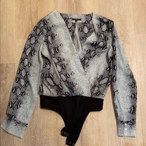 Snake print body suit